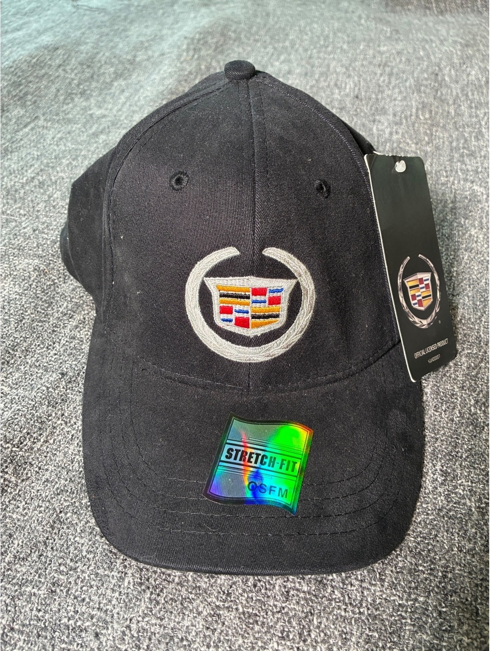 Cadillac Officially Licensed Hat Logo Cap GM Black Sleek Hat BNWT
